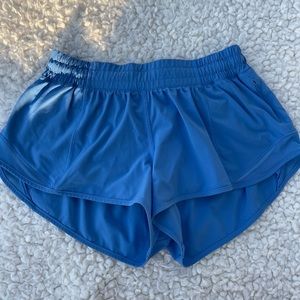 blue lululemon hotty hot shorts